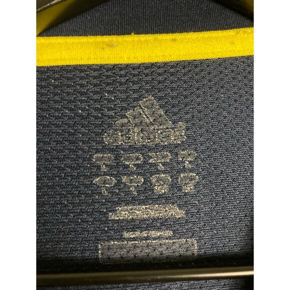 Adidas Men's Blue Climacool Striped T-Shirt‎ Soccer Jersey Size L Short Sleeve - Picture 3 of 10